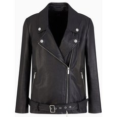 아르마니익스체인지 가죽 바이커 재킷