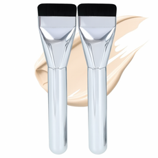 스파츌라 메이크업 파운데이션 모공 선크림 브러쉬, 2개, 실버