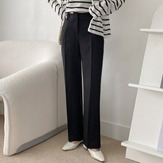 Dearlola 女士高腰微喇叭防皺長褲