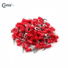 Coms 터미널(100pcs) Y단자 SVM 1.25-4 빨강 4.3mm, 1개