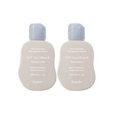 피부관리 화잘먹 쿨링프롬리에 비건 EGF 시카 무기자차 선크림 이지워시 자외선차단제 무자극 순한 썬크림 논코메도 - (7240046), 2개, 60g