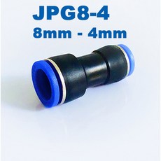 공압 피팅 실린더 PU 8mm 6mm 4mm 에어 워터 호스 튜브 원터치 스트레이트 밸브 커넥터, PG8-4, 5pcs