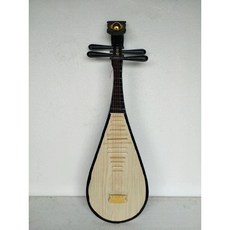 65cm 통나무 연습용 중국 전통 비파악기 기타 반전 동형 관악기, 순백색 신형 비파 65cm