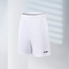 YY 速乾排汗短袖羽球服套裝 係隊比賽訓練運動上衣褲子, 白色短褲,XL