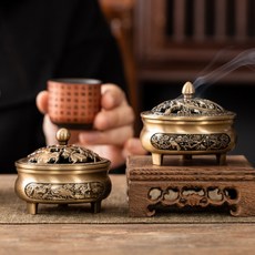 글로즈온 인센스 황동 구리 향로 향받침, 1세트