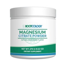 Rootcology Dr. Izabella Wentz | 마그네슘 구연산염 파우더 | 휴식 및 규칙성 지원을 위한 마그네슘 300mg | 천연 혼합 베리 맛 | 270g / 6