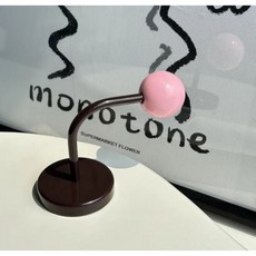 티지피 다양한 색상 가능 고리자석 후크 무타공 벽걸이 마그네틱 컬러볼 자석후크, 1개, 브라운+핑크