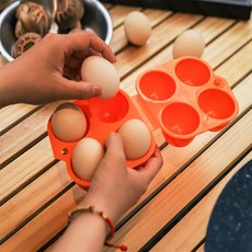 ITEM LUCKY 휴대용 4구 계란 케이스 계란보관박스