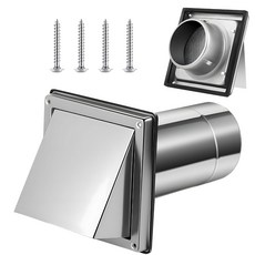 4인치 금속 배기 벤트 캡 세트에는 액세서리가 포함되어 있습니다. 환기 금속 구조로 중첩 방지 간단한 벽걸이