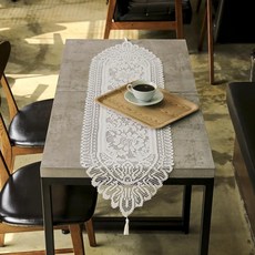 테이블 33x137cm 레이스 러너 아이보리 식탁보 50364pc 1(pc)