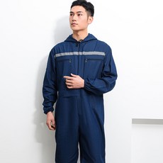 連體工作服 附帽 耐髒防塵, 1個, 夏薄反光連體服（帶帽款,XXXXL/190 180-190斤, N/A