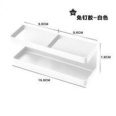 雨傘收納神器 磁吸雨傘架 門後置傘架, 天使白,【單層收納】免釘膠式, 1個