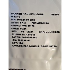 PARKER HANNIFIN CORP O型環 SE397，適用於汽車維修，耐用可靠, NSN:5330014001783, M83248/1-210,M83248-1-210, AREO