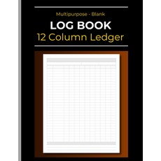 다목적 및 맞춤형 로그북: 빈 12열 원장 칼럼 노트 패드 & 로그북 비즈니스 데이터 기록회계 영업 운영 재고 순위 110페이지