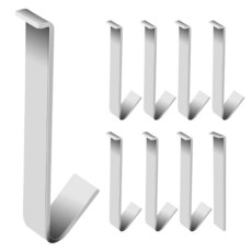 Tostyles 8팩 비닐 사이딩 후크 드릴 필요 없는 튼튼한 야외 사이딩 클립 쉬운 설치 크리스마스 화환 및 조명 야외 장식 식물 및 간판을 걸 수 있는 녹 방지, Tostyles 8팩 비닐 사이딩 후크, 드릴 필요 없