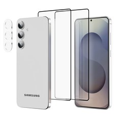 헤미션 갤럭시 S26 플러스 울트라 고화질 지문인식 전면 강화유리 액정 보호필름 카메라 보호필름, 1개