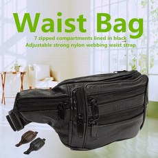 허리 가방 슬링백 힙색 색 지갑 여행 등산 파우치, Black