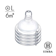 小獅王辛巴 Simba 母乳記憶 超柔 防脹氣奶嘴 4入 奶嘴 寬口十字 寬口圓孔 6331, 1個