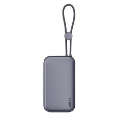아오키 AUKEY 10000 mAh 30W 초고속 보조배터리 C타입 케이블 내장형 CCC 인증, 그레이, PB-Y47