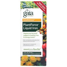 gaia HERBS 鐵質液態保健食品, 473ml, 1個