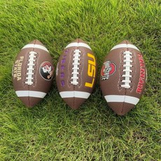 【開發票/統編】美式橄欖球 成人標準比賽訓練用 兒童青少年腰旗練習運動 3/6/9號 防滑紋路設計 橄欖球, 3號球隊隨機款 兒童皮軟, 1個