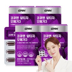GNM 코큐텐 알티지 오메가3 / 코엔자임Q10 코엔자임큐텐 rTG, 30정, 4개