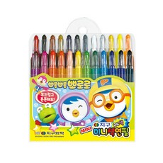 지구화학)뽀로로 샤프식 미니 색연필, 본상품선택, 24색