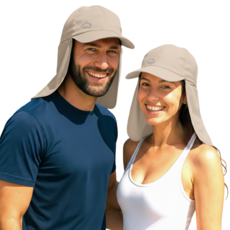 카라몰리 자외선차단 모자 워터파크 얼굴 햇빛가리개 등산 낚시 썬캡, 베이지, 1개