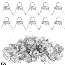 50/100개 크리스마스 볼 피팅 캡 창의적인 펜던트 DIY 소품 액세서리, 02 100pcs