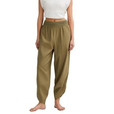 요가 바지 중반 허리 탄성 캐주얼 하렘 운동 조깅 피트니스 솔리드 컬러 스웨트 팬츠