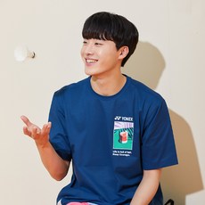 YONEX 221TS049U 普通羽毛球短袖T恤 藏青色