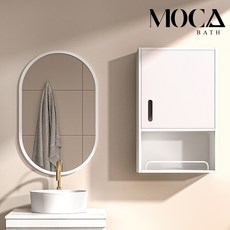 모카바스 앨리스 욕실 상부 수납장 W500 H800, 앨리스 - 민트그레이, 1개