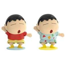 蠟筆小新發條盲盒動感新生活爬行玩具手辦兒童七夕生日禮物, 彩盒【扭扭小新】藍色+紅色, 1個