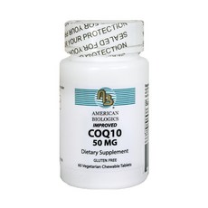 AMERICAN BIOLOGICS CoQ10 50mg 素食咀嚼片, 60顆, 1罐
