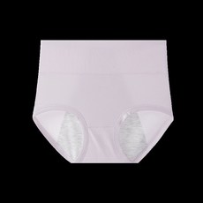 雲感棉高腰純棉親膚透氣女士內褲 加寬防漏生理褲, 紫色,L（90-110斤）