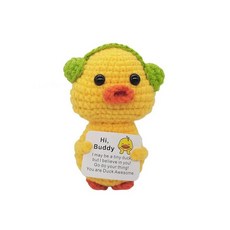 해외 Qyqkfly 재미있는 크로셰 핸드메이드 정서적 오리 정신적 지원 긍정적 격려 선물 할머니 생일 크리스마스 피클 감자 부활절 파티 장식또는 01 미국매장정품+ 172411, .0003.Duck for Buddy 02.