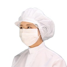 QPRO C-1 크린룸 제전 방진모자, 화이트2XL