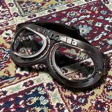 빈티지 스타일 레트로 오토바이 방풍 고글, 1개, 클리어