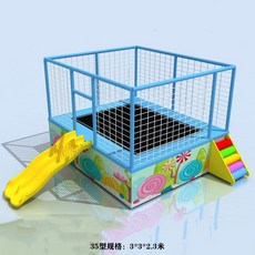 트램펄린 점핑머신 야외 대형 팔각 안전망 공원 미끄럼틀 놀이기구 지붕형 놀이터 실외, I타입 3x3x2.3, 1개