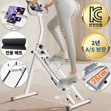 씽크라이프 가정용 천국의 계단 운동기구 실내 스텝밀 계단오르기 홈트 유산소 머신, 세트A, 화이트