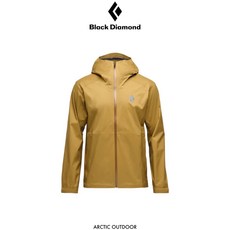 Black Diamond 男款 FINELINE STRETCH SHELL 輕量彈性防風外套，登山健行首選, Flax,L, 1個