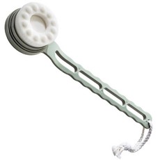 COGIT透明肌沐浴刷 70萬根極細毛圓凸清潔按摩刷 波浪鏤空柄背部刷, 1個, 綠色, 1