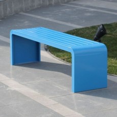 야외 벤치 순철 긴 엔틱 의자, 블루 순철 180 x