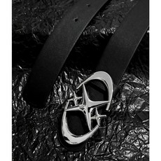 韓系星辰金屬皮帶 閃爍十字星設計感