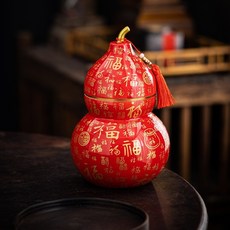 福祿葫蘆陶瓷密封茶葉罐 儲物罐 防潮罐 伴手禮, 福䘵茶葉罐（單罐）, 1個
