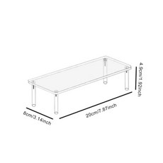 1-4 계층 아크릴 장식 POP AMIIBO 라이저 랙 주최자 인형 FUNKO 컵케익 용 클리어 향수 스탠드 피규어 디스플레이, 20X8CM 1 layer rack