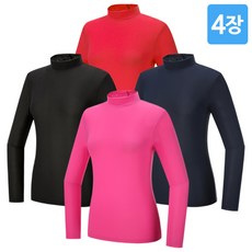 [4장세트] 여성 아이스 긴팔 스판 반목 티셔츠 SWTW05 냉감 쿨링 레쉬가드 물놀이 레져 스포츠 골프 이너웨어 여자