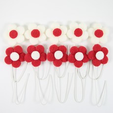 DIY 꽃다발재료 양모꽃 10송이, 10개, 레드