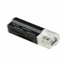 USB2.0 미니 휴대용 올인원 카드 리더기 SDSDTFMS DuoMicro MS(M2)Ms Pro Duo PC 컴퓨터 용, 02 검정색