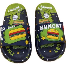 可愛鱷魚漢堡造型兒童涼拖鞋